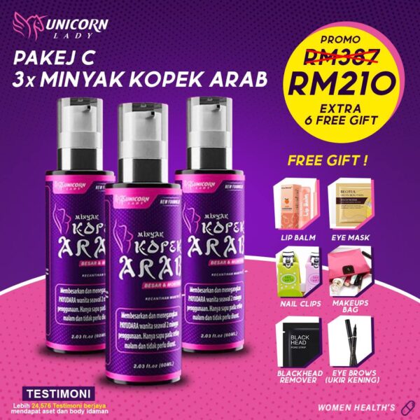 3 BOTOL MINYAK KOPEK ARAB